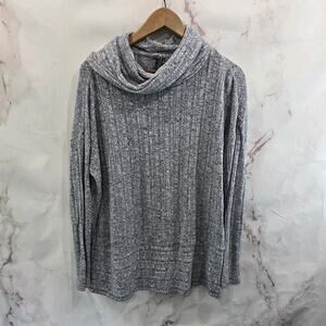 Anthropologie Shirt Women XS Blue Cowl Neck Dolman Long Sleeve Akemi Kin